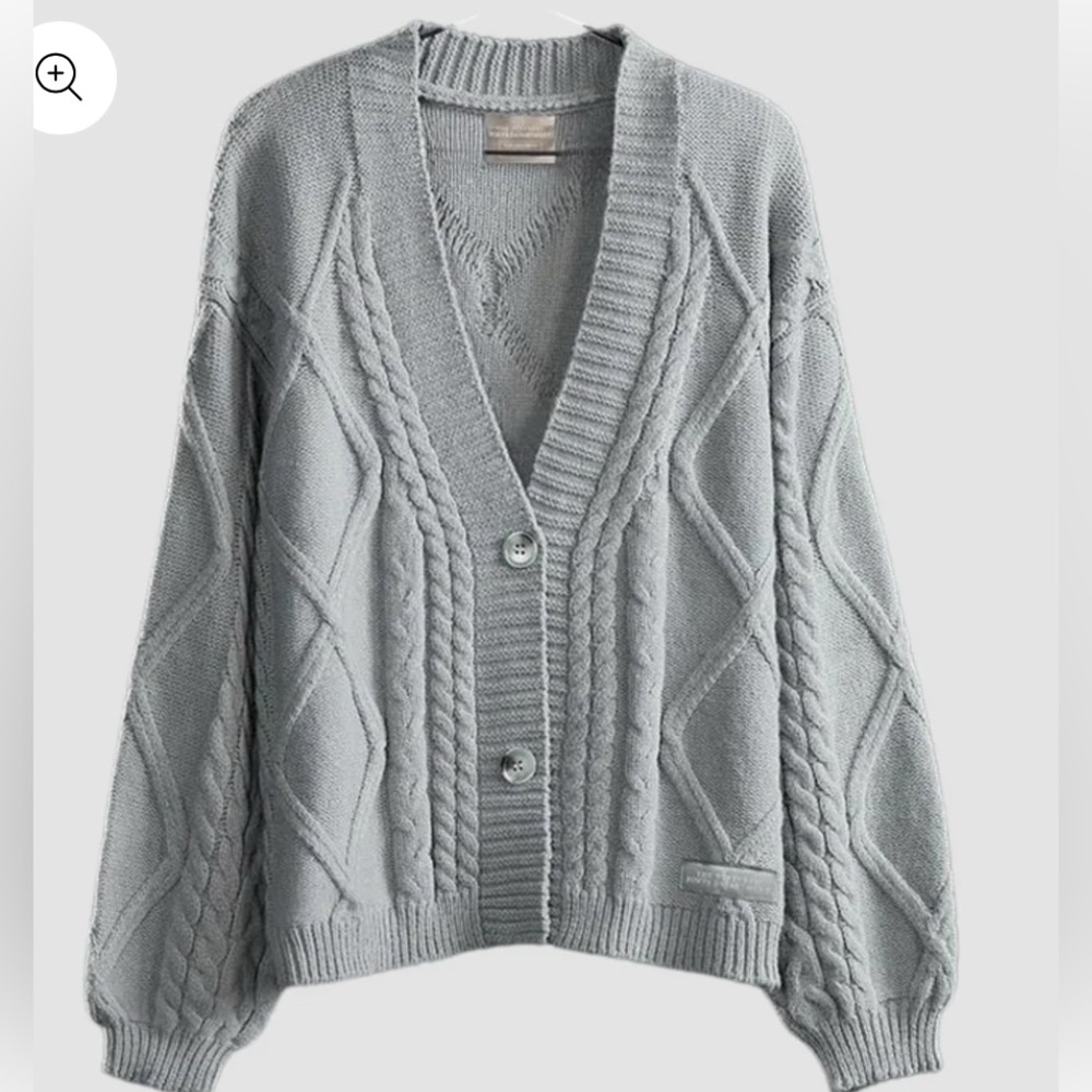 Taylor Swift Cozy Gray Cardigan XS/SM tortured poets department